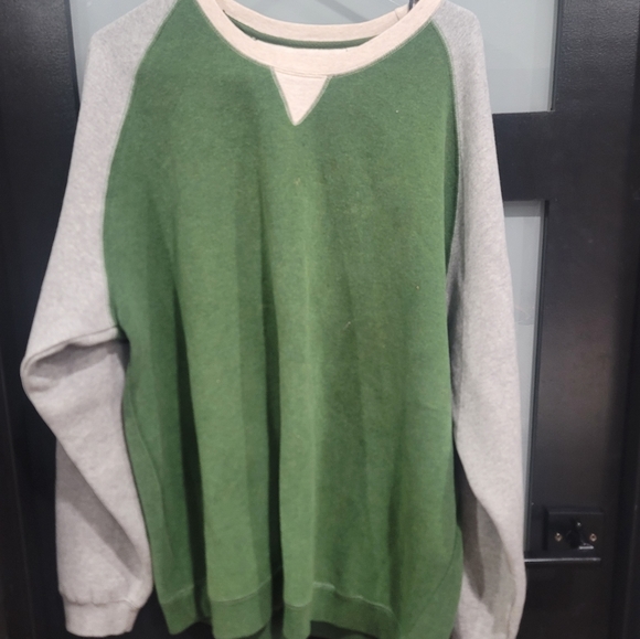 Orvis Men's Crew Neck Pullover Sweatshirt EUC Green Gray Large - Picture 4 of 4